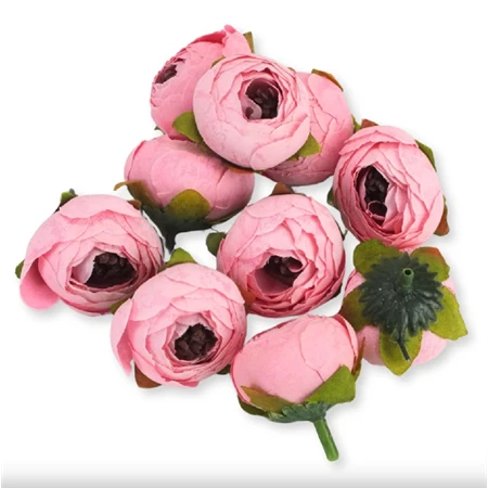 Selyemvirág Begónia virágfej rózsaszín 3,5cm 10db/csomag