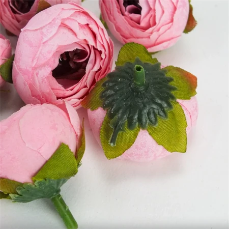 Selyemvirág Begónia virágfej rózsaszín 3,5cm 10db/csomag