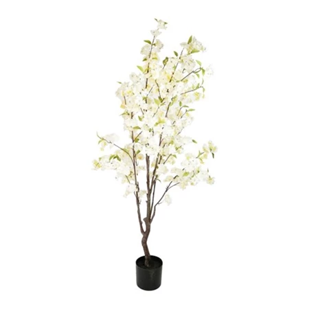 Selyemvirág Cseresznyefa cserepes 170 cm fehér