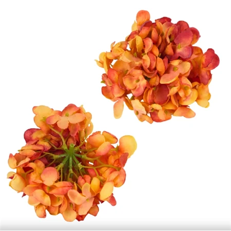 Selyemvirág Hortenzia virágfej 10cm terrakotta