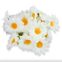 Selyemvirág Margaréta virágfej 4cm 20db/csomag