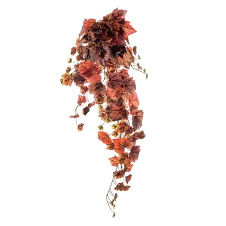 Selyemvirág Szőlőlevél műanyag 96cm  bordó