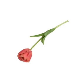 Selyemvirág Tulipán cirmos, gumi 41cm pink szálas