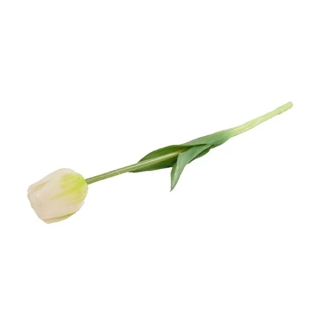 Selyemvirág Tulipán gumi 44cm fehér szálas