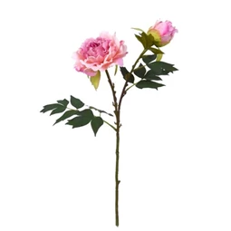 Selyemvirág fodros peonia szálas 52 cm rózsaszín