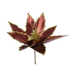 Selyemvirág mikulásvirág, betűzős, műanyag, 31x20cm, bordó