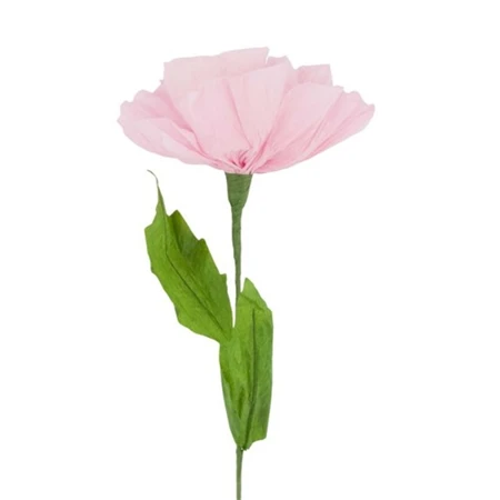 Selyemvirág pipacs papír 20x20x58 cm rózsaszín