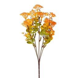 Selyemvirág sedum műanyag 32 cm narancssárga