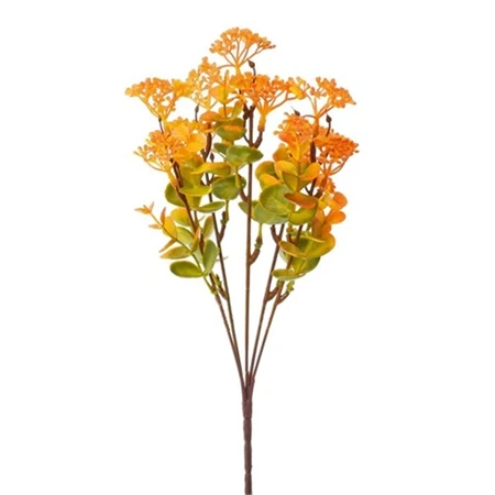 Selyemvirág sedum műanyag 32 cm narancssárga
