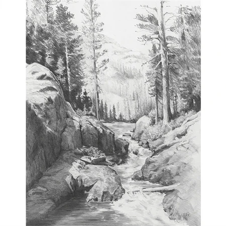 Skiccrajz grafikai rajzkészlet 22x30cm Royal Langnickel eszközökkel Erdő