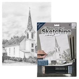 Skiccrajz grafikai rajzkészlet 22x30cm Royal Langnickel eszközökkel Templom