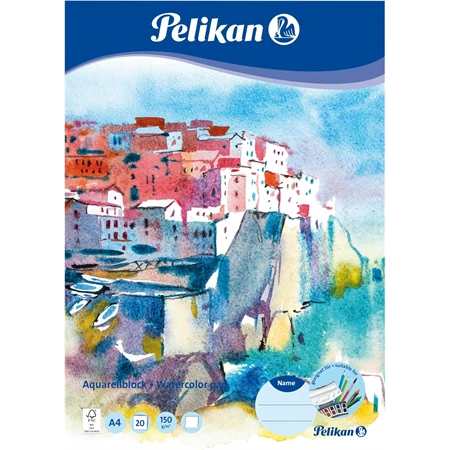 Skicctömb akvarell A/4 PELIKAN 20 ív, 150 g/m2