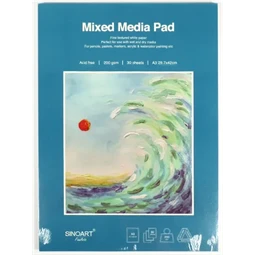 Skicctömb festőkarton A/3 SIN 30lap 200g mix media