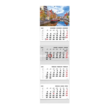 Speditőrnaptár 2026 TOPTIMER T073 álló 4 havi Város