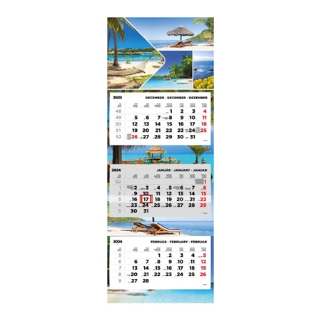 Speditőrnaptár 2026 TOPTIMER T080 álló 3 havi Beach
