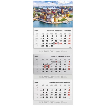 Speditőrnaptár 2026 TOPTIMER 12lapos T070 Város