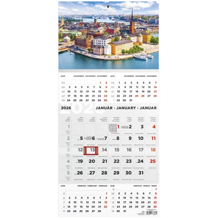 Speditőrnaptár 2026 TOPTIMER T076 álló 5 havi Város