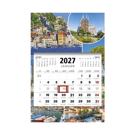 Speditőrnaptár 2027 TOPTIMER 1tömb T081 Városok