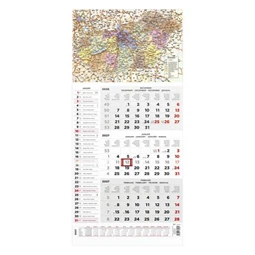 Speditőrnaptár 2027 TOPTIMER 3havi T077 Magyarország térkép