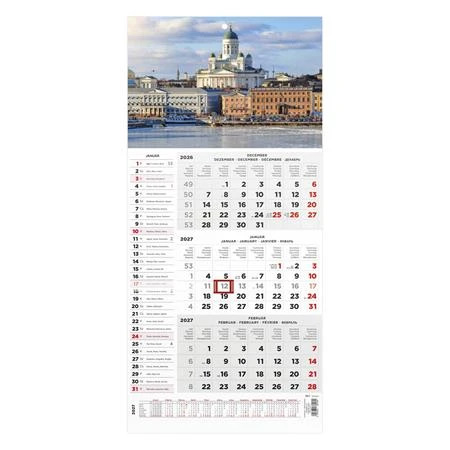Speditőrnaptár 2027 TOPTIMER 3havi T077 Város