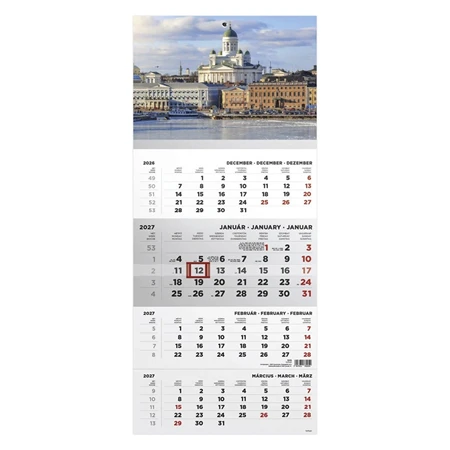Speditőrnaptár 2027 TOPTIMER 4havi T079 Város