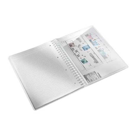 Spirálfüzet A/4 kockás LEITZ Wow 80 lap, kék