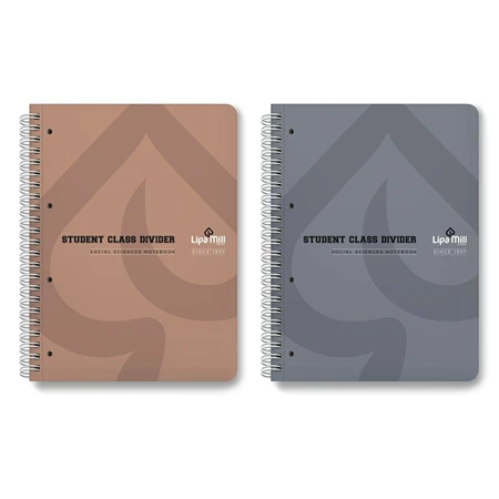 Spirálfüzet A/4 LIPAMILL A/4 200 lapos vonalas+kockás+sima