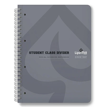 Spirálfüzet A/4 LIPAMILL A/4 200 lapos vonalas+kockás+sima