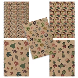 Spirálfüzet A/4 többtantárgyas PD 160 lapos ECO Nature vegyes, minta nem választható