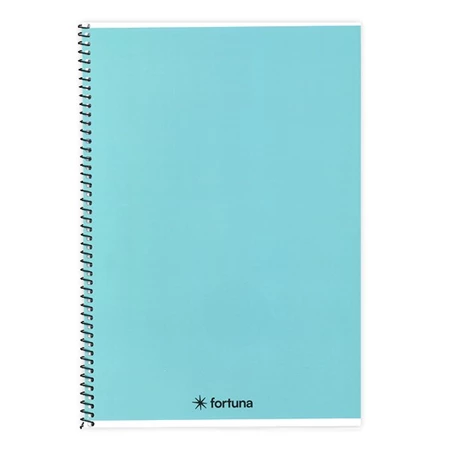 Spirálfüzet A/4 vonalas FORTUNA Monocolor 70 lapos pasztel kék