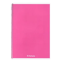 Spirálfüzet A/4 vonalas FORTUNA Monocolor 70 lapos rózsaszín
