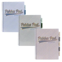Spirálfüzet A/4 vonalas PUKKA PAD Haze Project Book 100lap elválasztóval vegyes szín