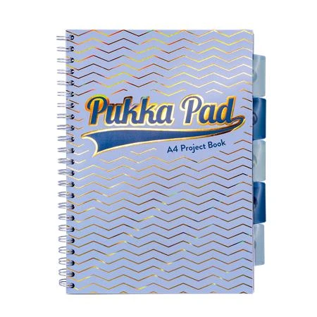 Spirálfüzet A/4 vonalas PUKKA PAD Haze Project Book 100lap elválasztóval vegyes szín