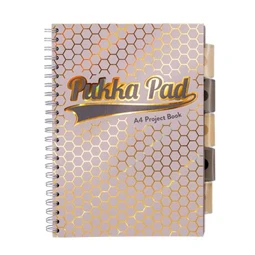 Spirálfüzet A/4 vonalas PUKKA PAD Haze Project Book 100lap elválasztóval vegyes szín