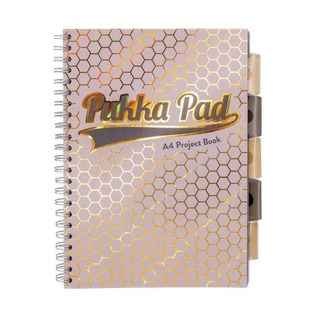 Spirálfüzet A/4 vonalas PUKKA PAD Haze Project Book 100lap elválasztóval vegyes szín