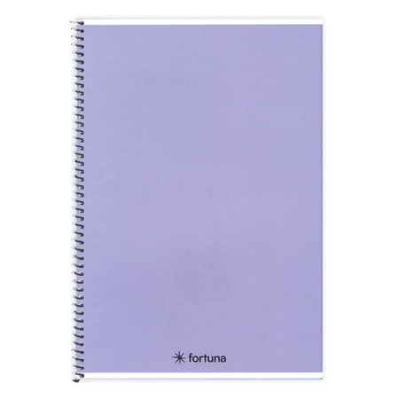 Spirálfüzet A/5 vonalas FORTUNA Monocolor 70 lapos pasztel lila