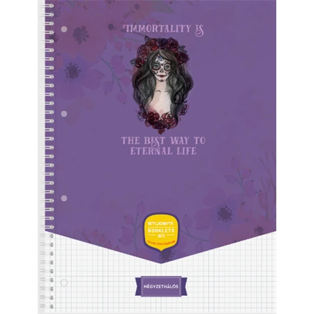 Spirálfüzet A/4 kockás ICO STUDENT ART 70lap többfajta borítószínnel, szín nem választható