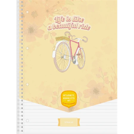 Spirálfüzet A/4 vonalas ICO STUDENT ART 70lap többfajta borítószínnel, szín nem választható