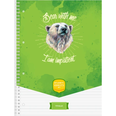 Spirálfüzet A/4 vonalas ICO STUDENT ART 70lap többfajta borítószínnel, szín nem választható