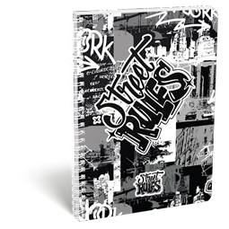 Spirálfüzet A/4 vonalas LIZZYSULI 70 lapos Street Rules
