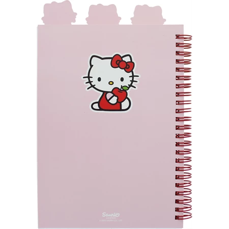 Spirálfüzet A/5 vonalas Hello Kitty figurás elválasztókkal, Pink