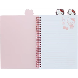 Spirálfüzet A/5 vonalas Hello Kitty figurás elválasztókkal, Pink