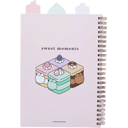 Spirálfüzet A/5 vonalas Pusheen  figurás elválasztókkal, Pink