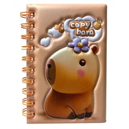 Spirálfüzet B/6 vonalas 3D Capybara