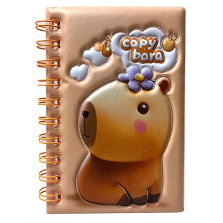 Spirálfüzet B/6 vonalas 3D Capybara