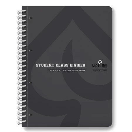 Spirálfüzet LIPAMILL A/4 200 lapos vonalas+kockás