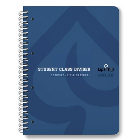 Spirálfüzet LIPAMILL A/4 200 lapos vonalas+kockás