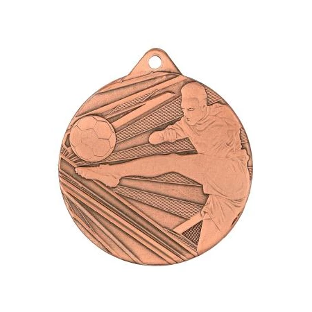 Sport érem ME001 bronz, 50mm átmérő, 2mm vastag, labdarúgás