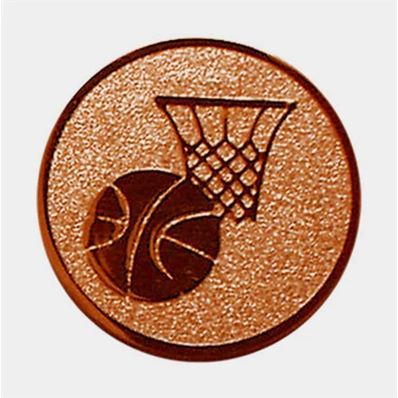 Sport érembetét 25mm kosárlabda bronz