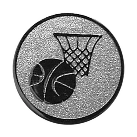 Sport érembetét 25mm kosárlabda ezüst